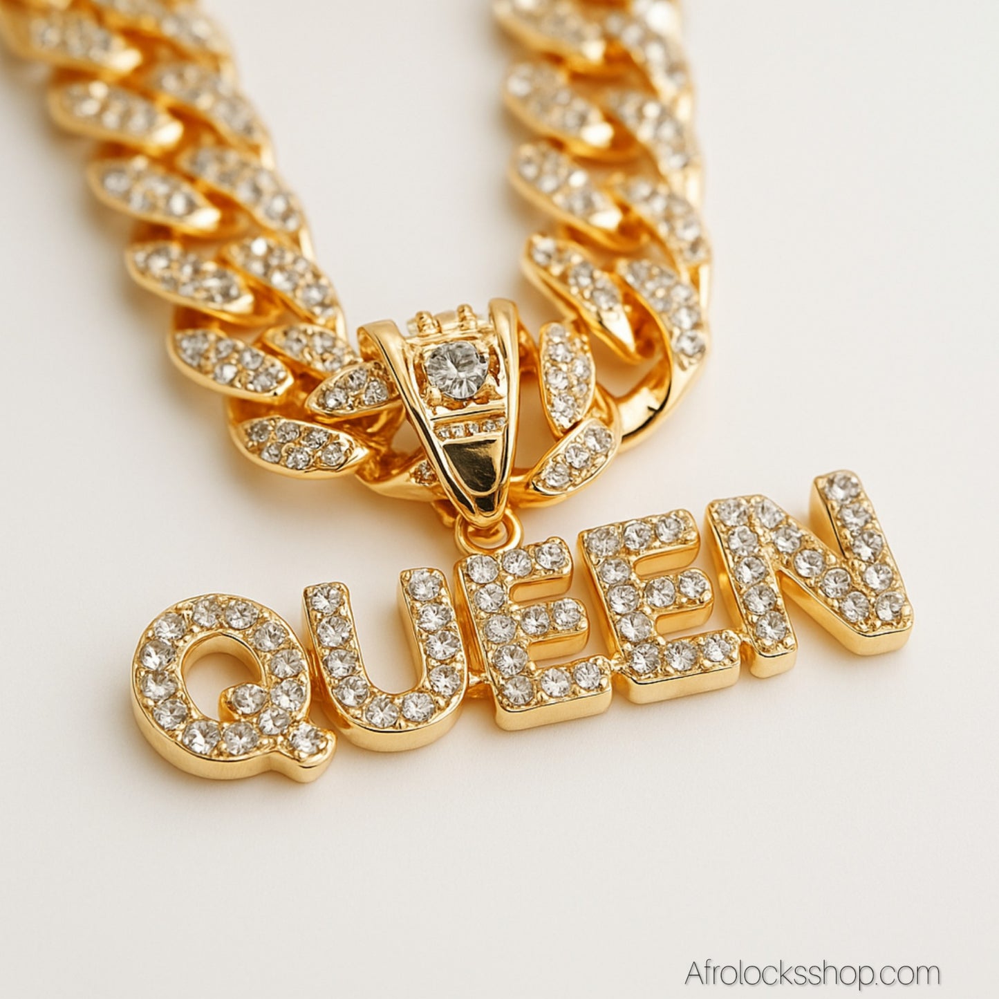 Collier KING / QUEEN – Maille Cubaine 13 mm en Acier Inox ✨ (au choix ou Duo)