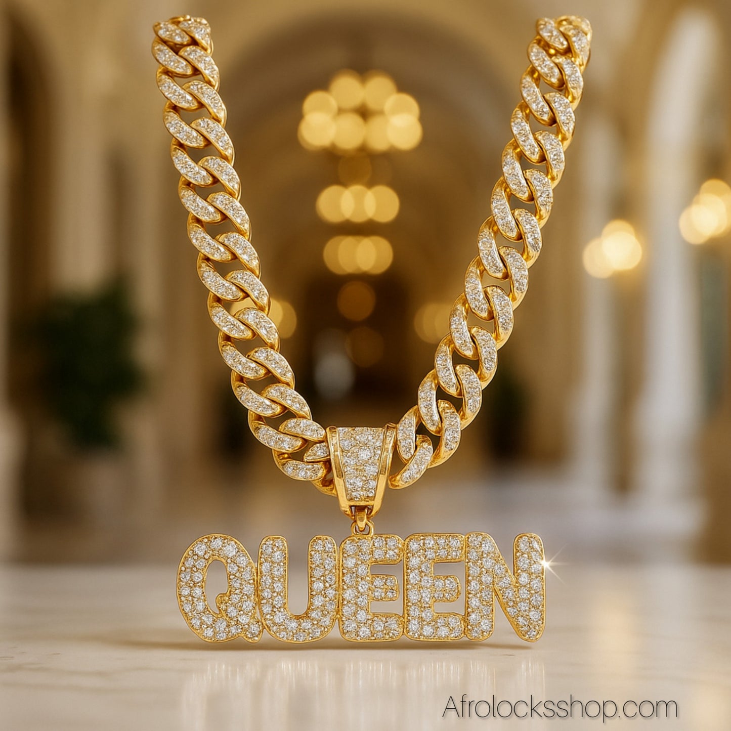 Collier KING / QUEEN – Maille Cubaine 13 mm en Acier Inox ✨ (au choix ou Duo)