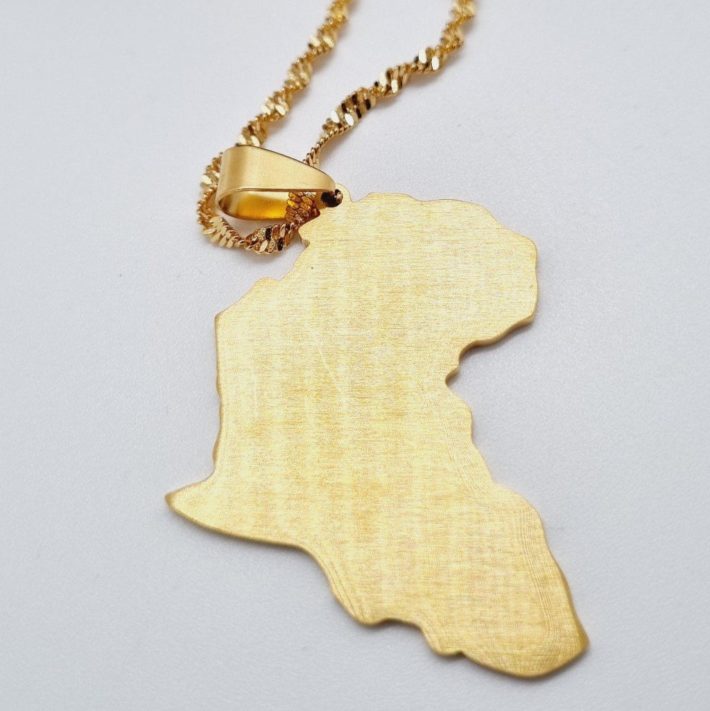 Pendentif rouge vert noir Afrique