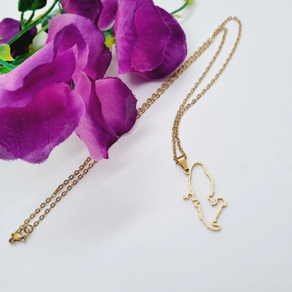Collier_carte_Martinique_acier_inoxydable_316L_dor_cha_ne_50_cm_1 - Afro Locks Shop
