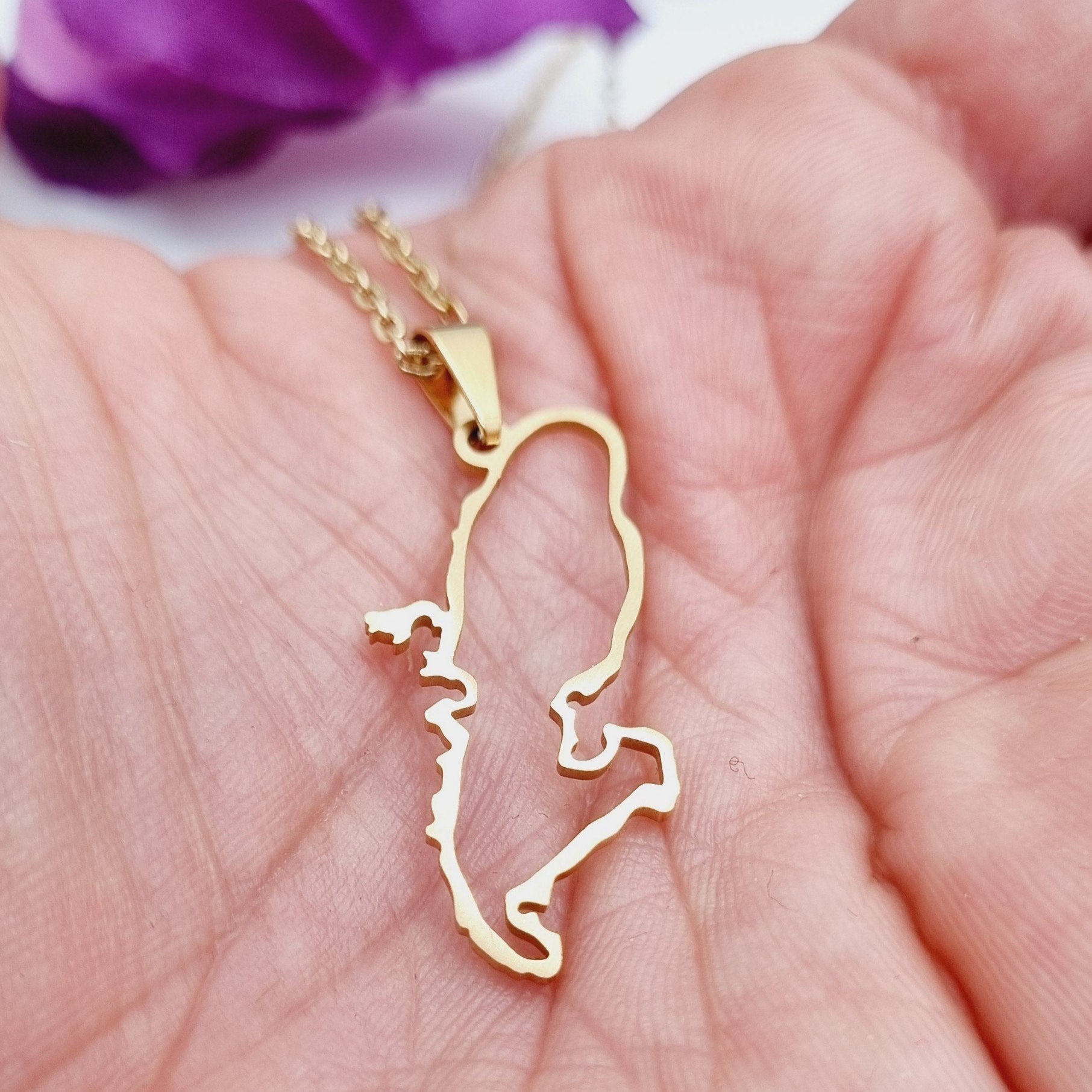 Pendentif Martinique et chaîne