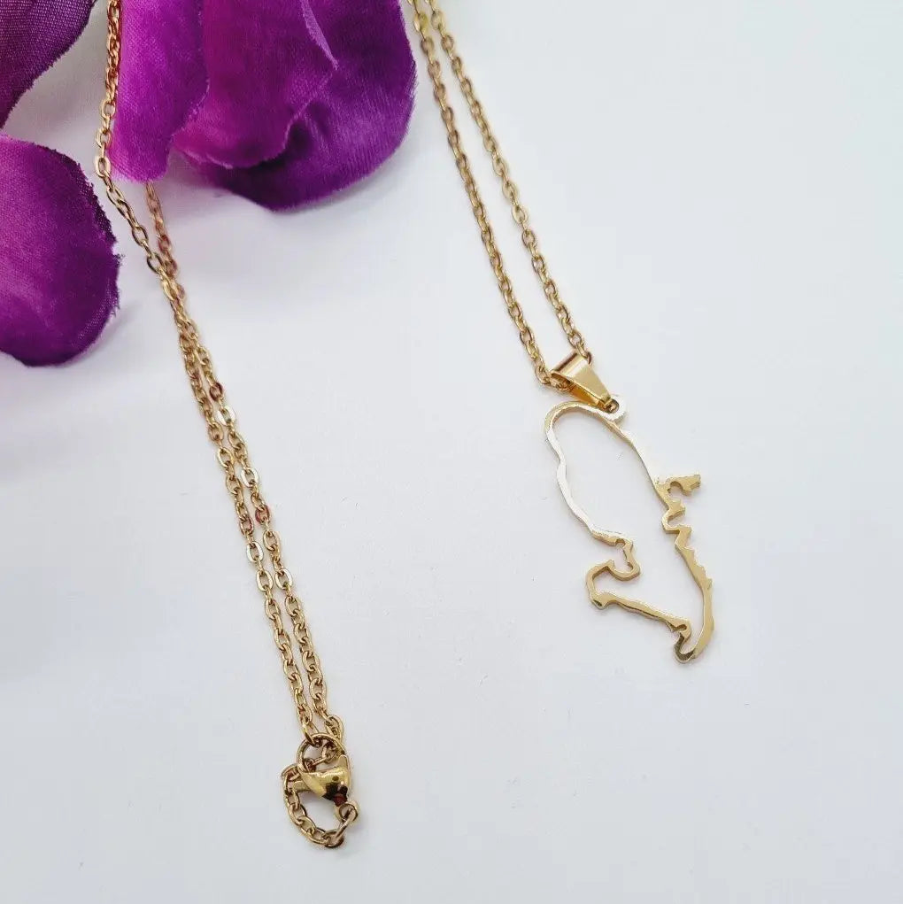 Collier_carte_Martinique_acier_inoxydable_316L_dor_cha_ne_50_cm_3 - Afro Locks Shop
