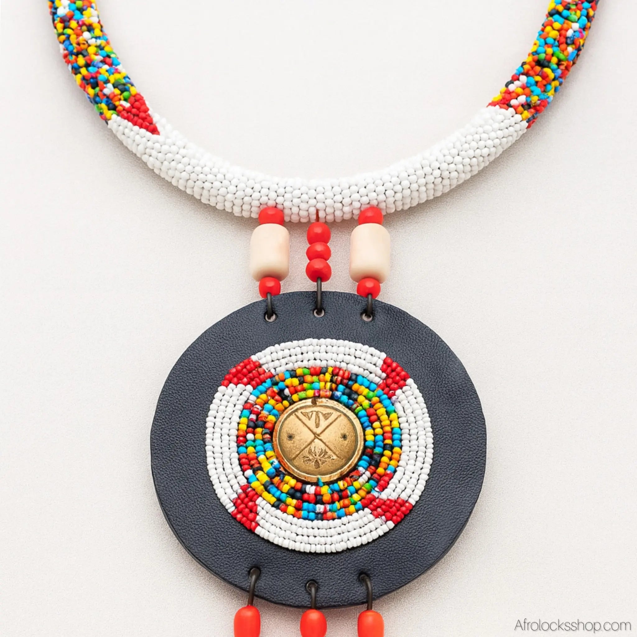 Collier_plastron_maasai_perles_africain_kenya_1 - Afro Locks Shop