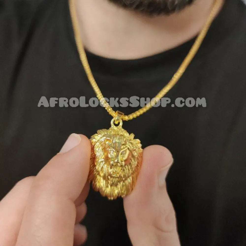 Collier_t_te_de_lion_dor_6 - Afro Locks Shop