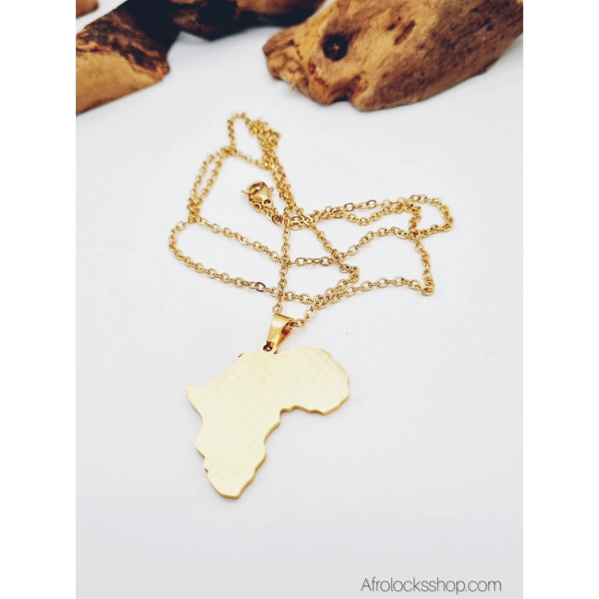 CollierafriquedrapeauKenyaacierinoxdore5 - Afro Locks Shop