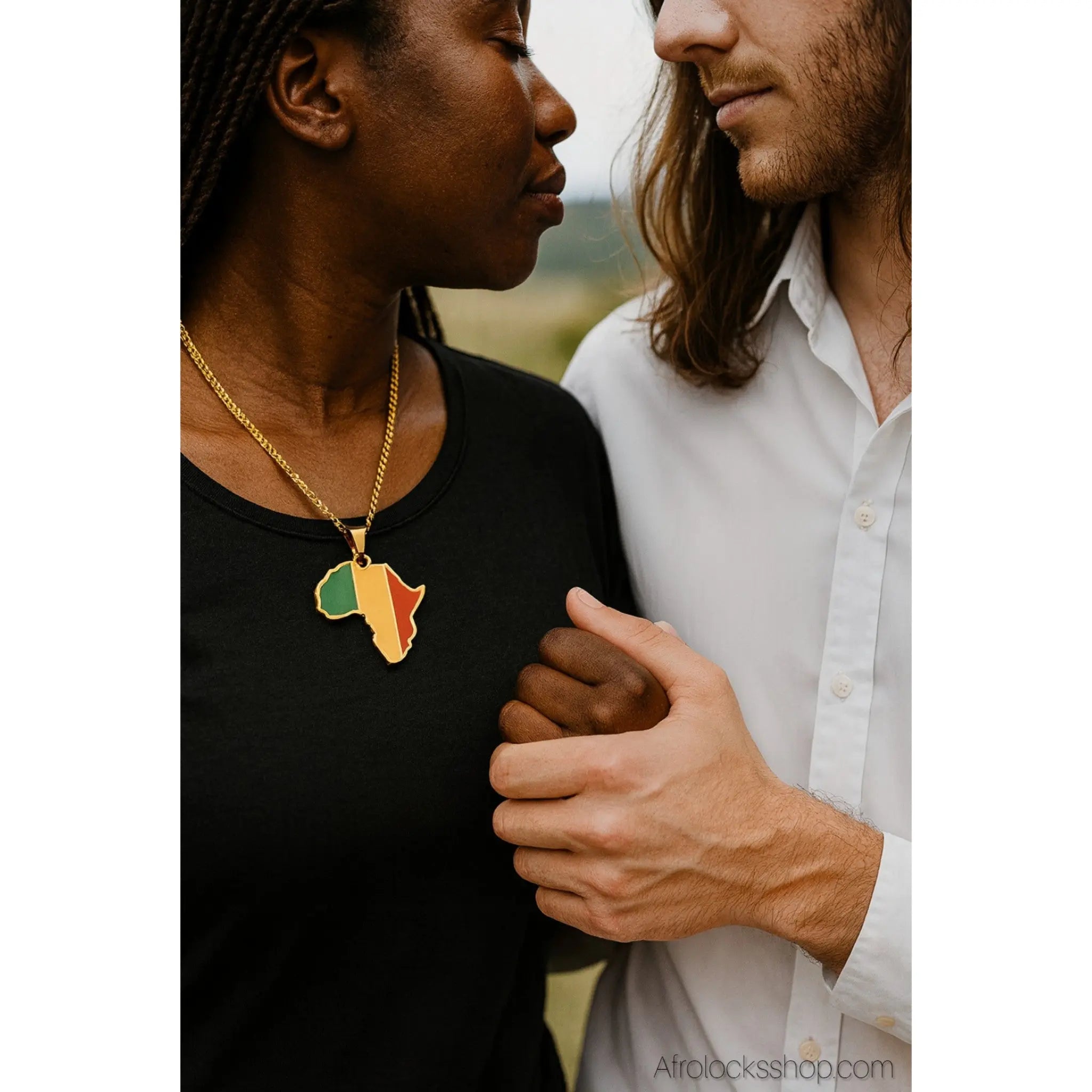 Colliercarted_Afriquevertjaunerougedore7 - Afro Locks Shop