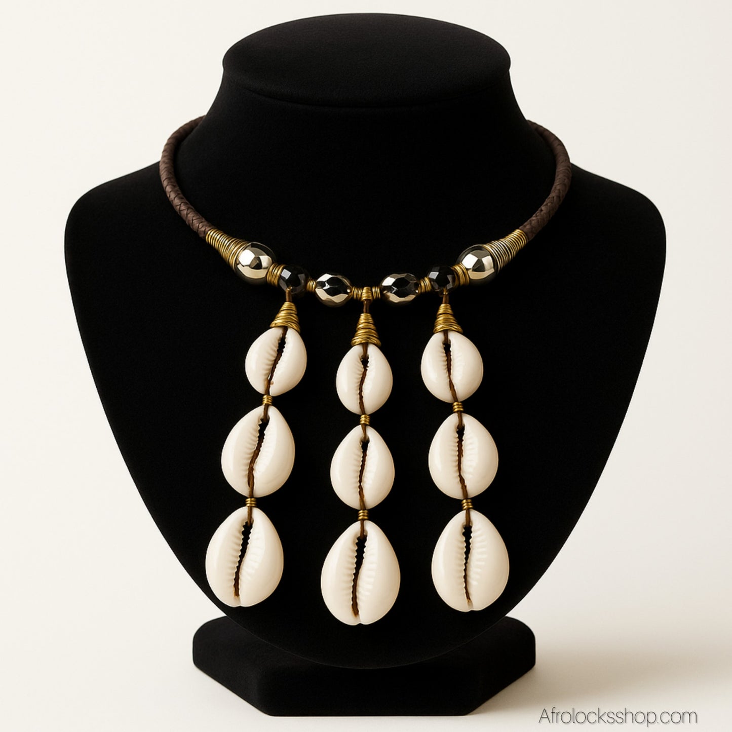 🌊 Collier à cauris – fabrication artisanale Kenya