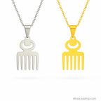 Collierpendentifadinkraduafecouleurorargent2 - Afro Locks Shop
