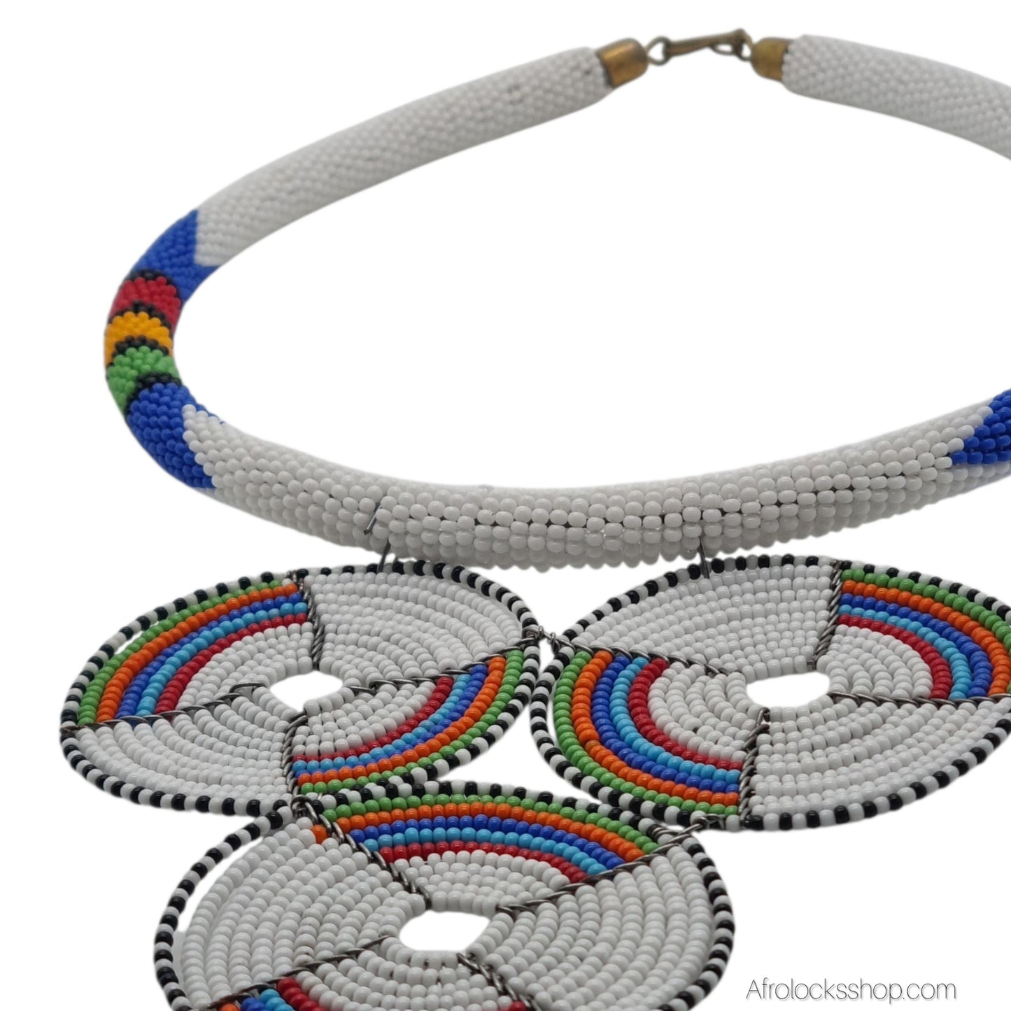 🎨 Collier perlé inspiration zoulou – fait main au Kenya