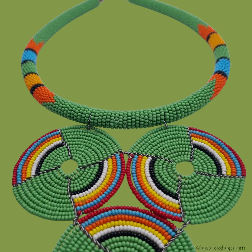 CollierperleszoulouhandmadekenyaAfrique9 - Afro Locks Shop
