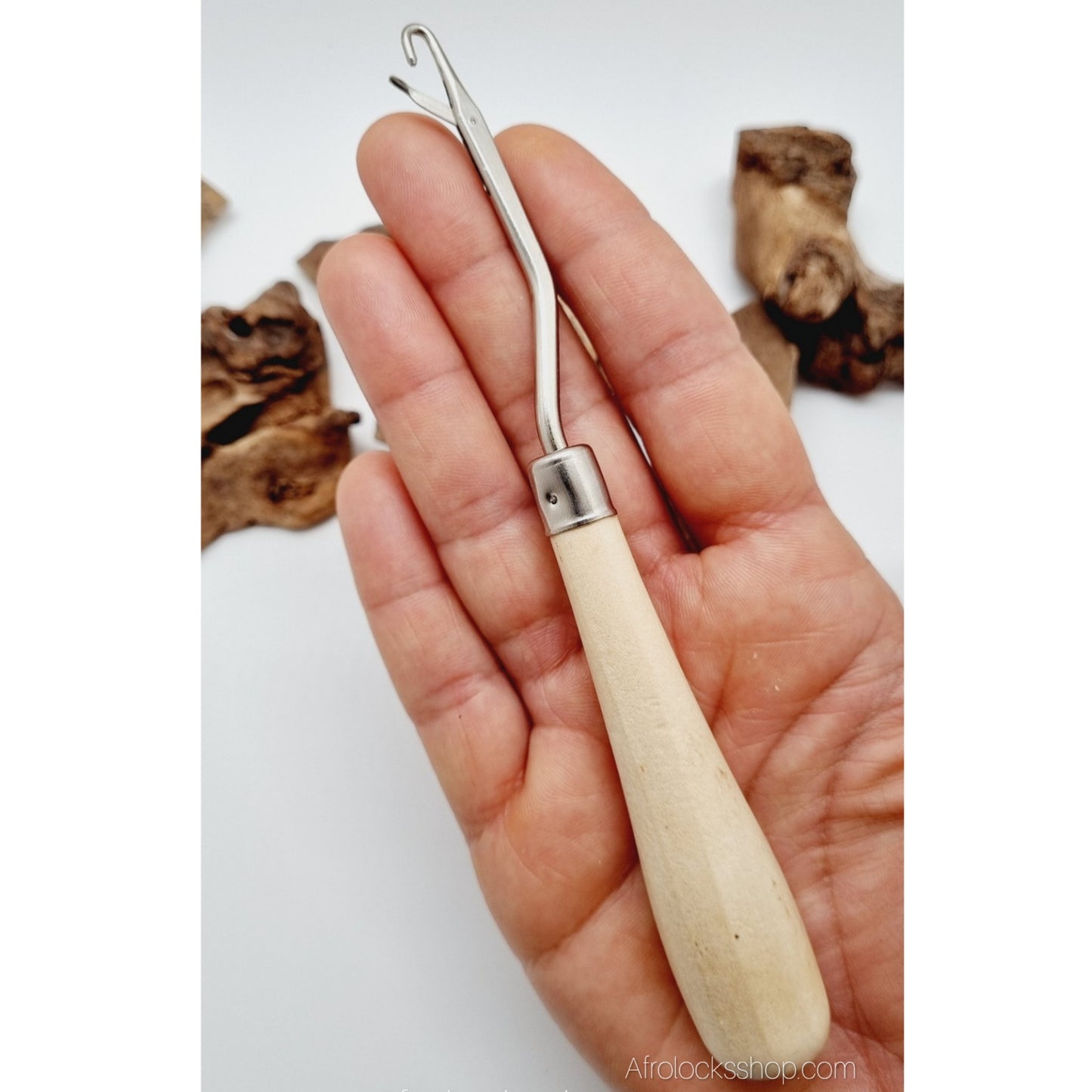 Crochet Latching – Manche en Bois • Ultra Résistant (Locks moyennes à épaisses)