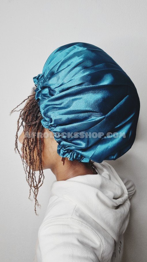 Bonnet de nuit réversible en satin avec lien coulissant ajustable-SQ1182515