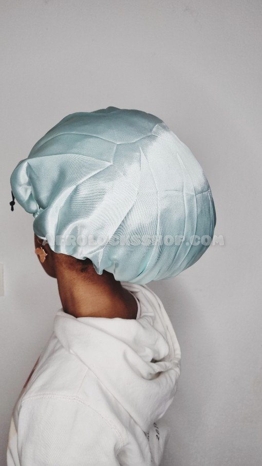 Bonnet de nuit réversible en satin avec lien coulissant ajustable-SQ1182515