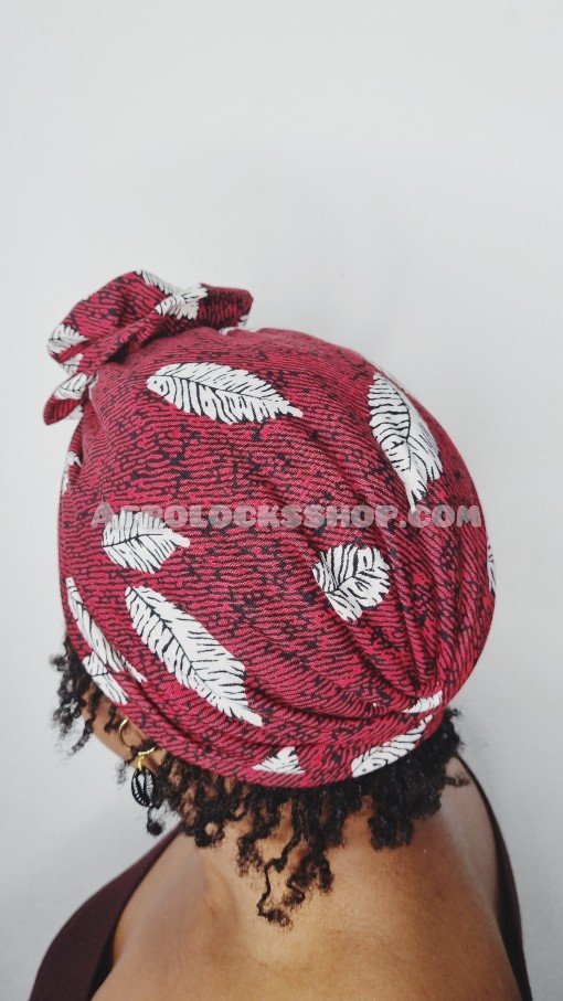 Turban foulard pré attaché d'inspiration africaine avec grande fleur 3D-SQ3465560