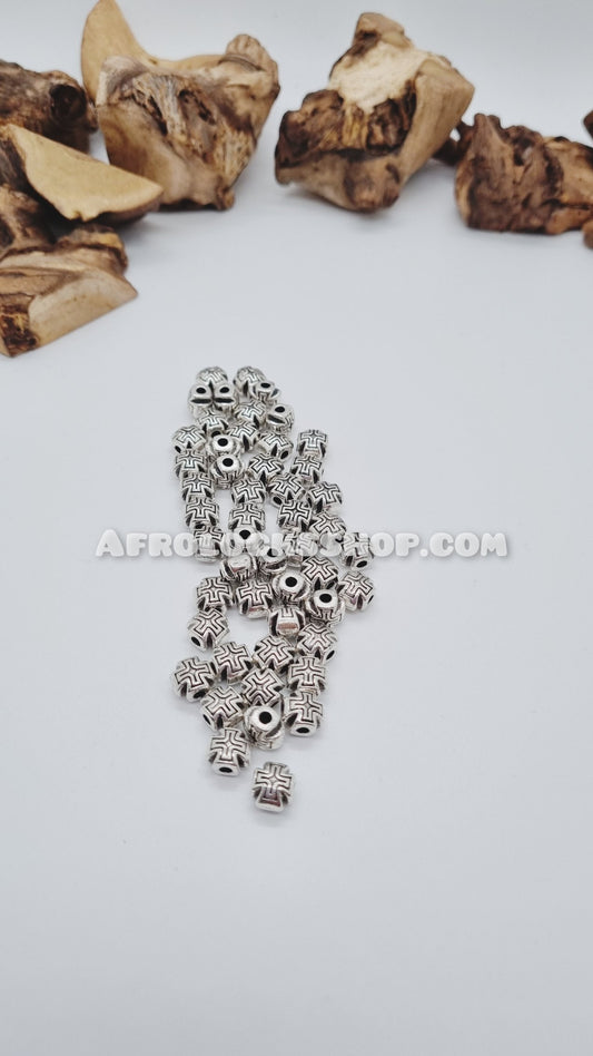 50 perles microlocks et sisterlocks en forme de croix celtique