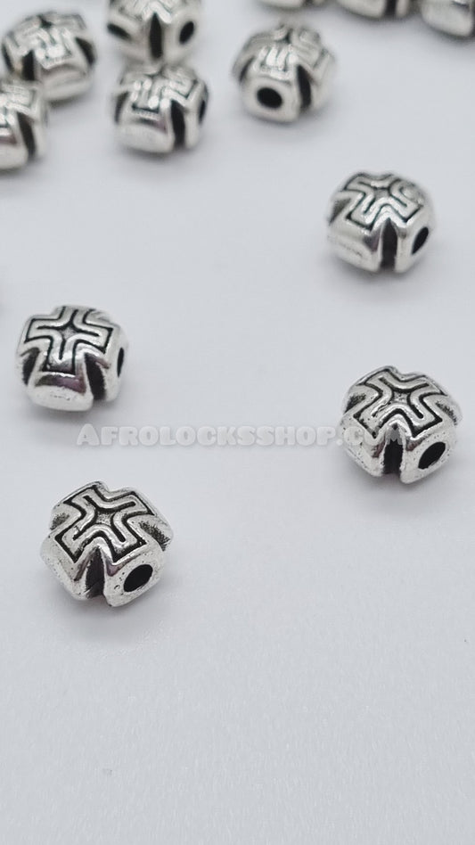 50 perles microlocks et sisterlocks en forme de croix celtique
