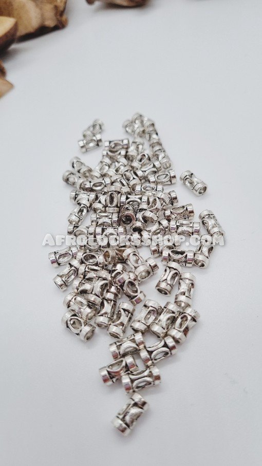 50 petites perles en métal de qualité pour bijoux et coiffures