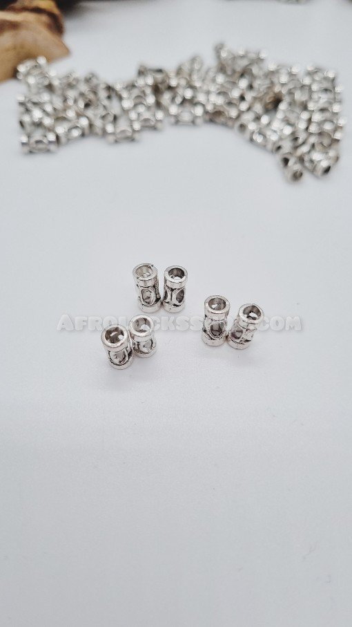 50 petites perles en métal de qualité pour bijoux et coiffures