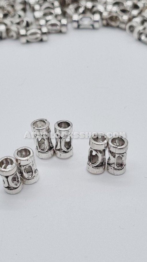 50 petites perles en métal de qualité pour bijoux et coiffures