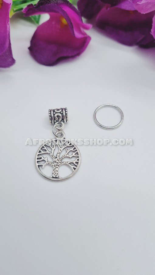Bijou accessoire arbre de vie locks cheveux symbole mystique et religieux