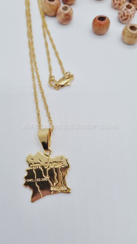 Bijou fantaisie chaîne et pendentif du pays de ton choix-SQ8231364