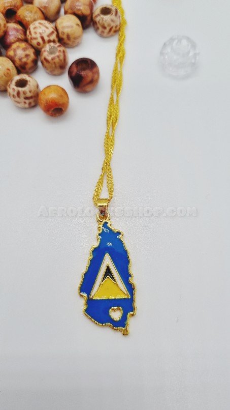 Bijou fantaisie chaîne et pendentif du pays de ton choix-SQ8231364