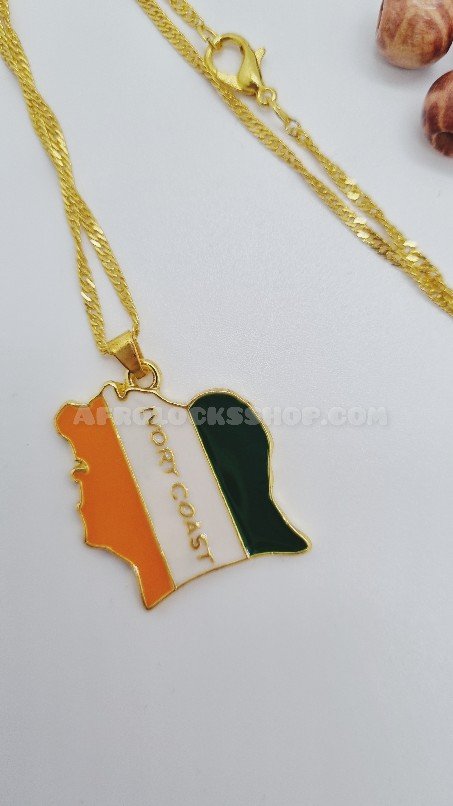 Bijou fantaisie chaîne et pendentif du pays de ton choix-SQ8231364