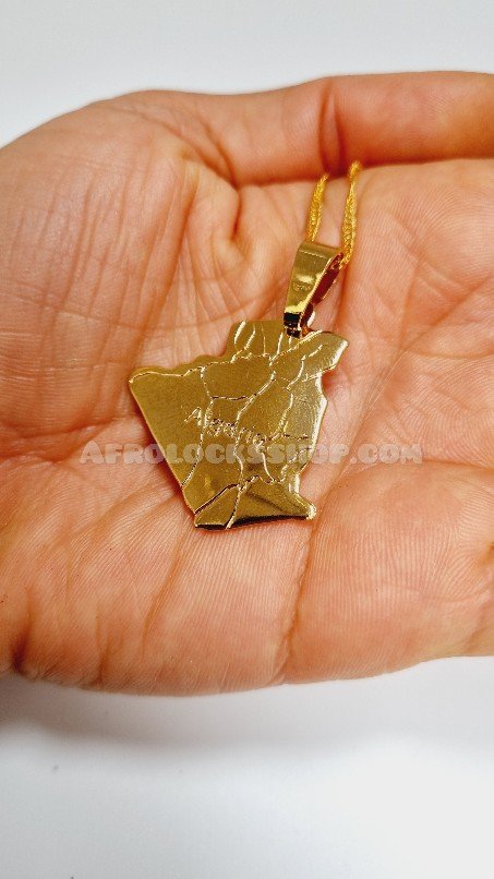 Ensemble chaîne et pendentif Algérie en acier inoxydable