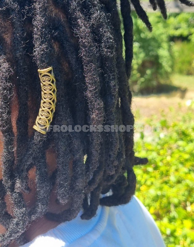 Lot de 2 pcs bagues anneaux longues manchettes pour dreadlocks