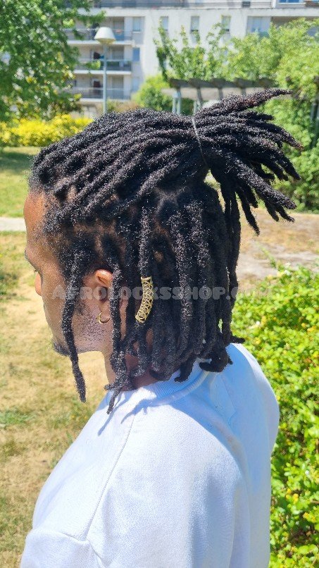 Lot de 2 pcs bagues anneaux longues manchettes pour dreadlocks