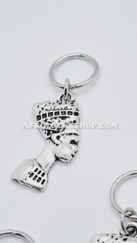 5 x breloques charm Nefertiti spécial cheveux tresses et locs