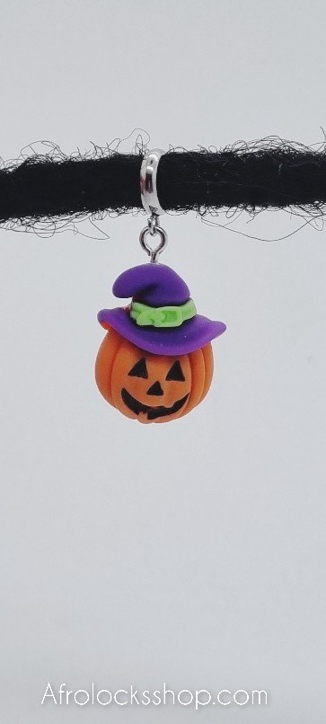 Bijou cheveux citrouille halloween charm