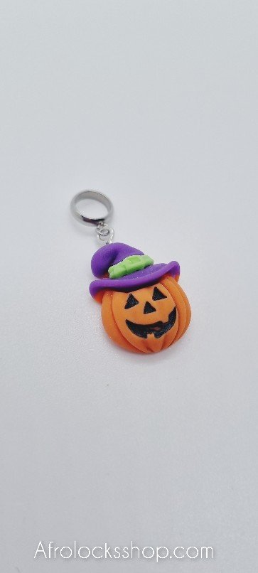 Bijou cheveux citrouille halloween charm
