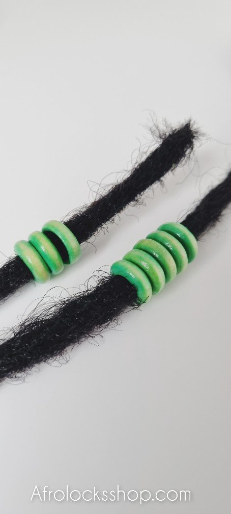 Lot de 100 perles vertes
