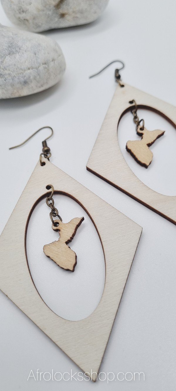 Paire de boucles d'oreilles Gwada