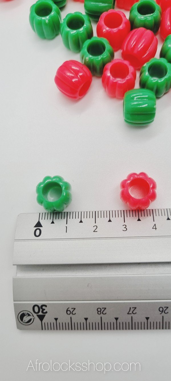 Lot de perles rose et vert