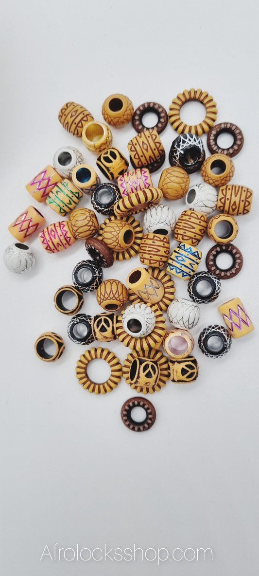 Lot mix 50 anneaux et perles rondes et ovales