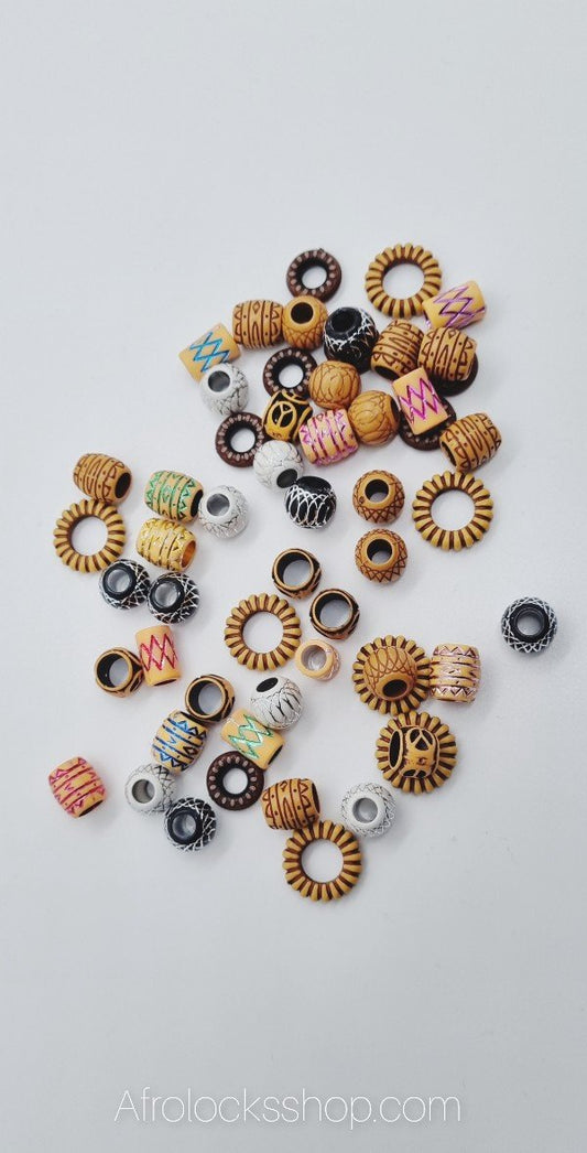 Lot mix 50 anneaux et perles rondes et ovales