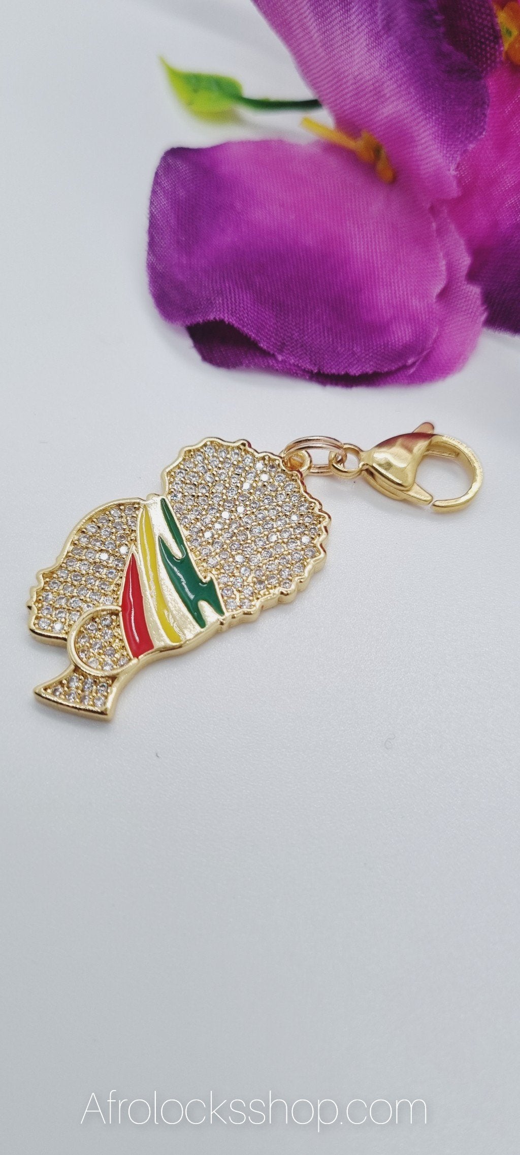 Décoration tête afro avec strass