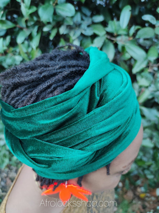 Turban tube luxe très long en velours-SQ7734924