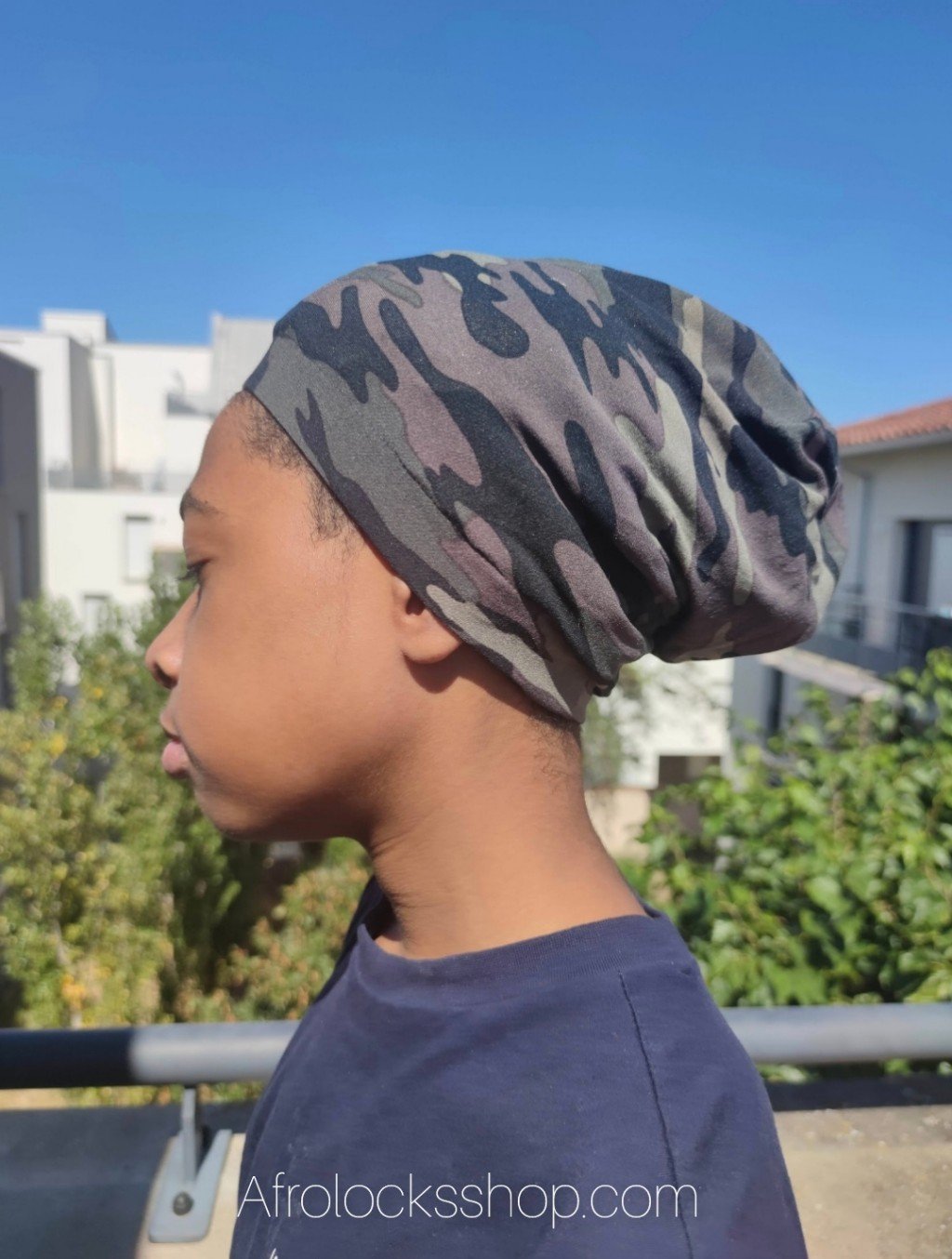 Bonnet camouflage doublure satin