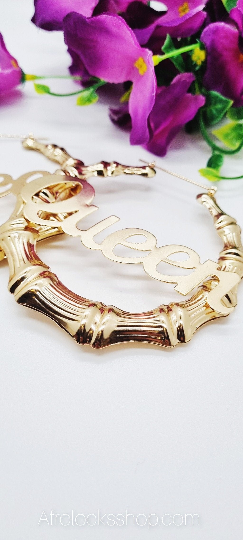 Créoles bamboo queen hip hop fashion-SQ4347813