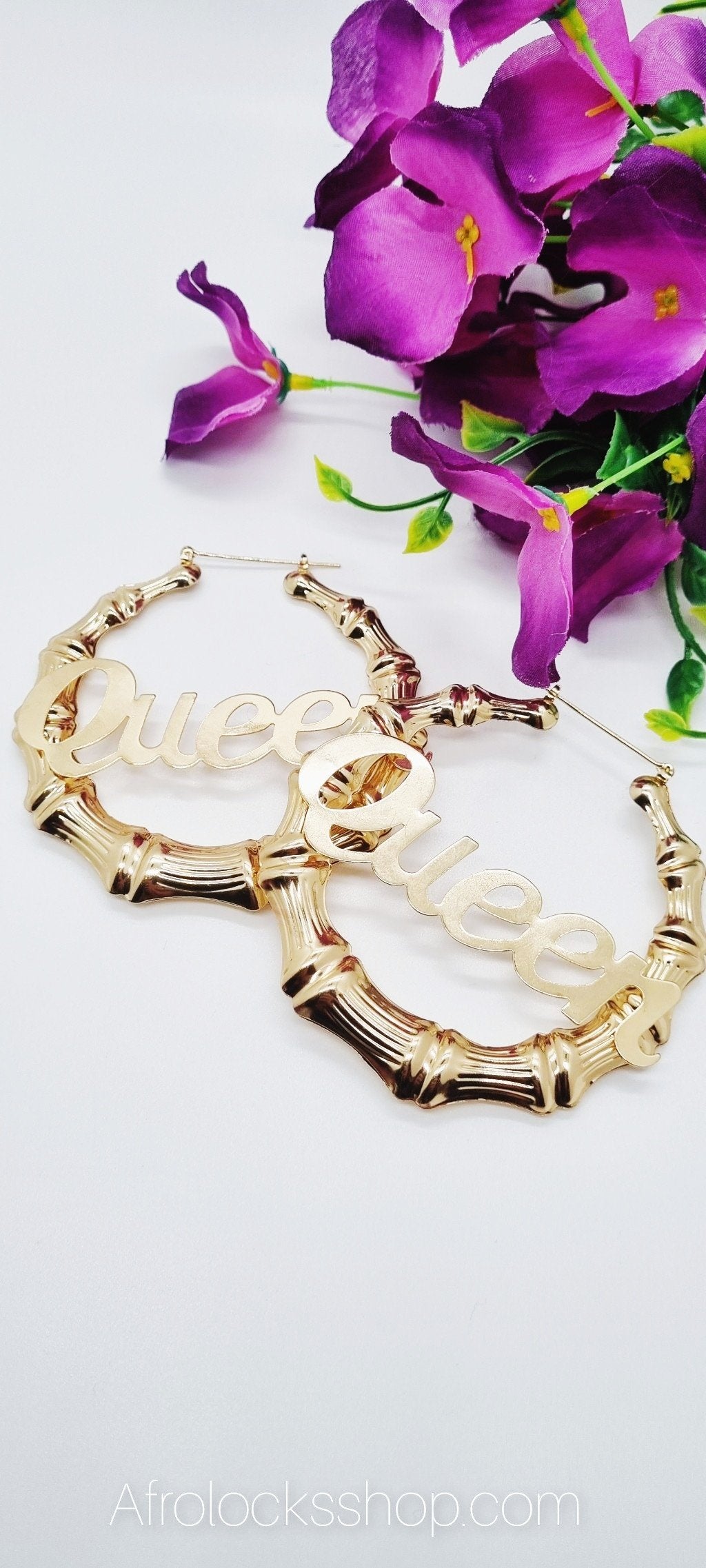 Créoles bamboo queen hip hop fashion-SQ4347813