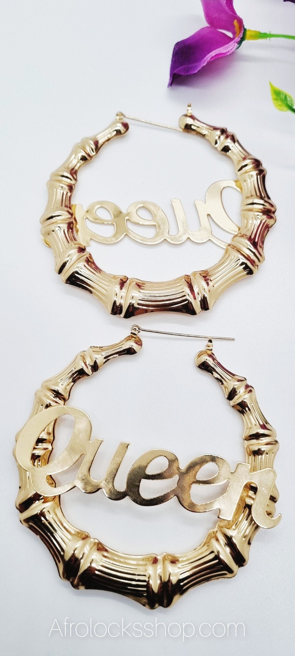 Créoles bamboo queen hip hop fashion-SQ4347813