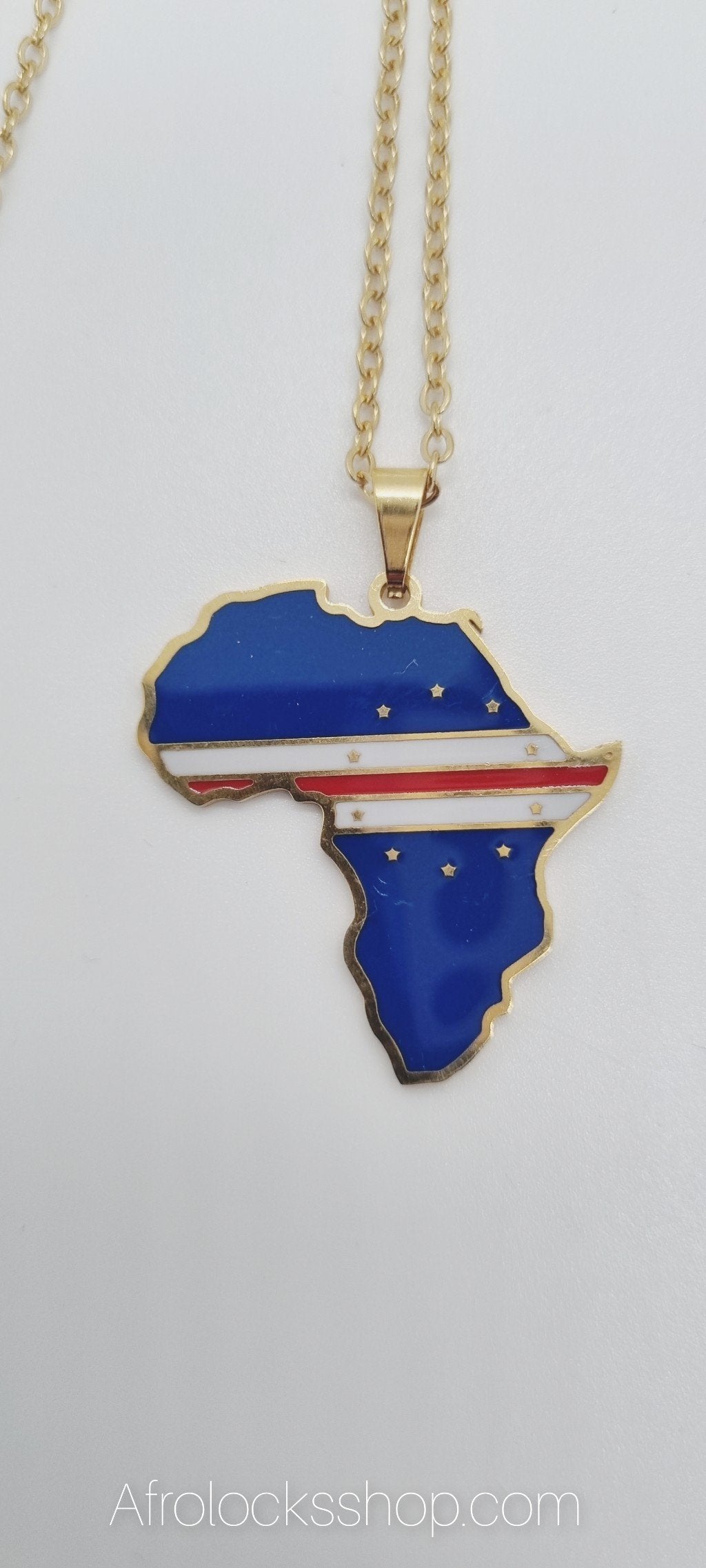 Chaîne et pendentif plaqué or 18 K Cap Vert