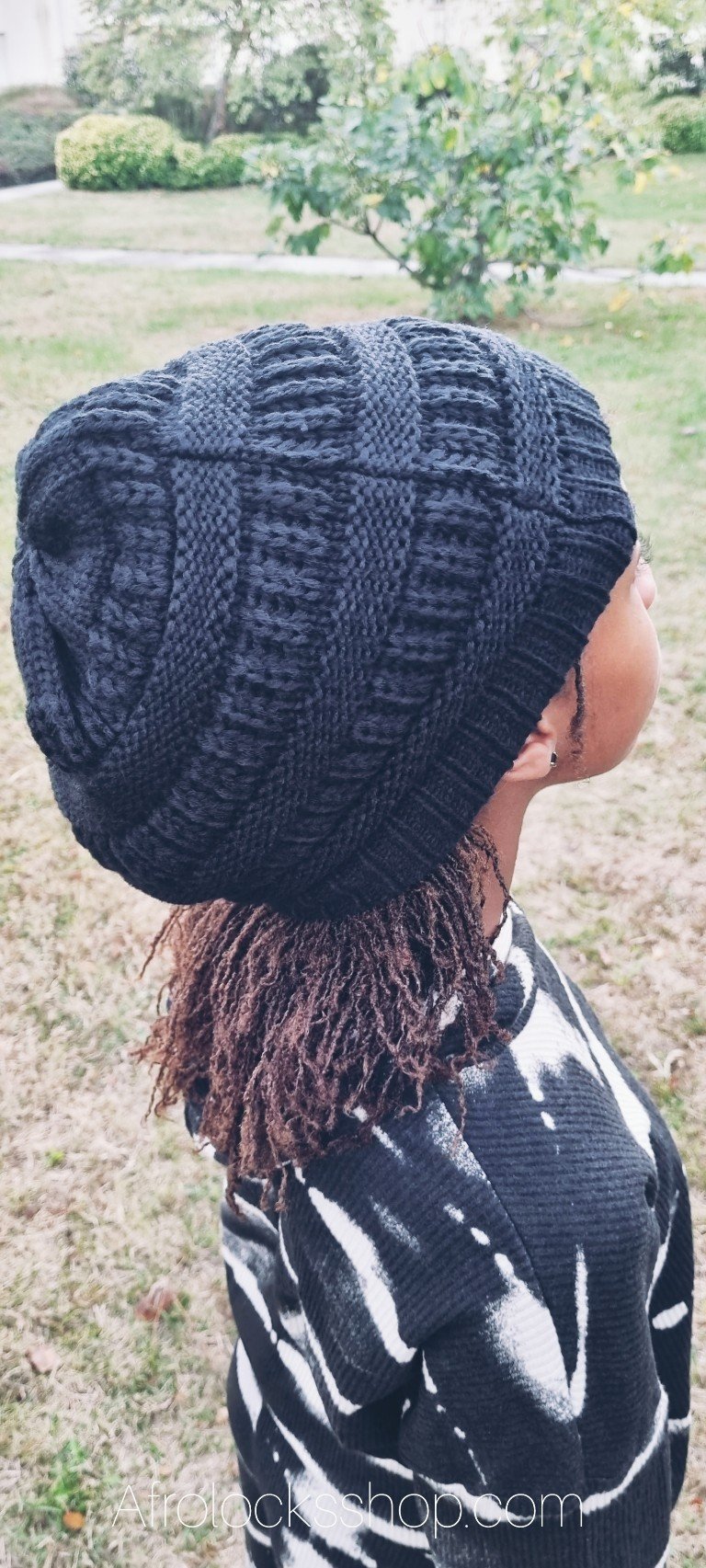 Bonnet d'hiver slouchy doublé de satin