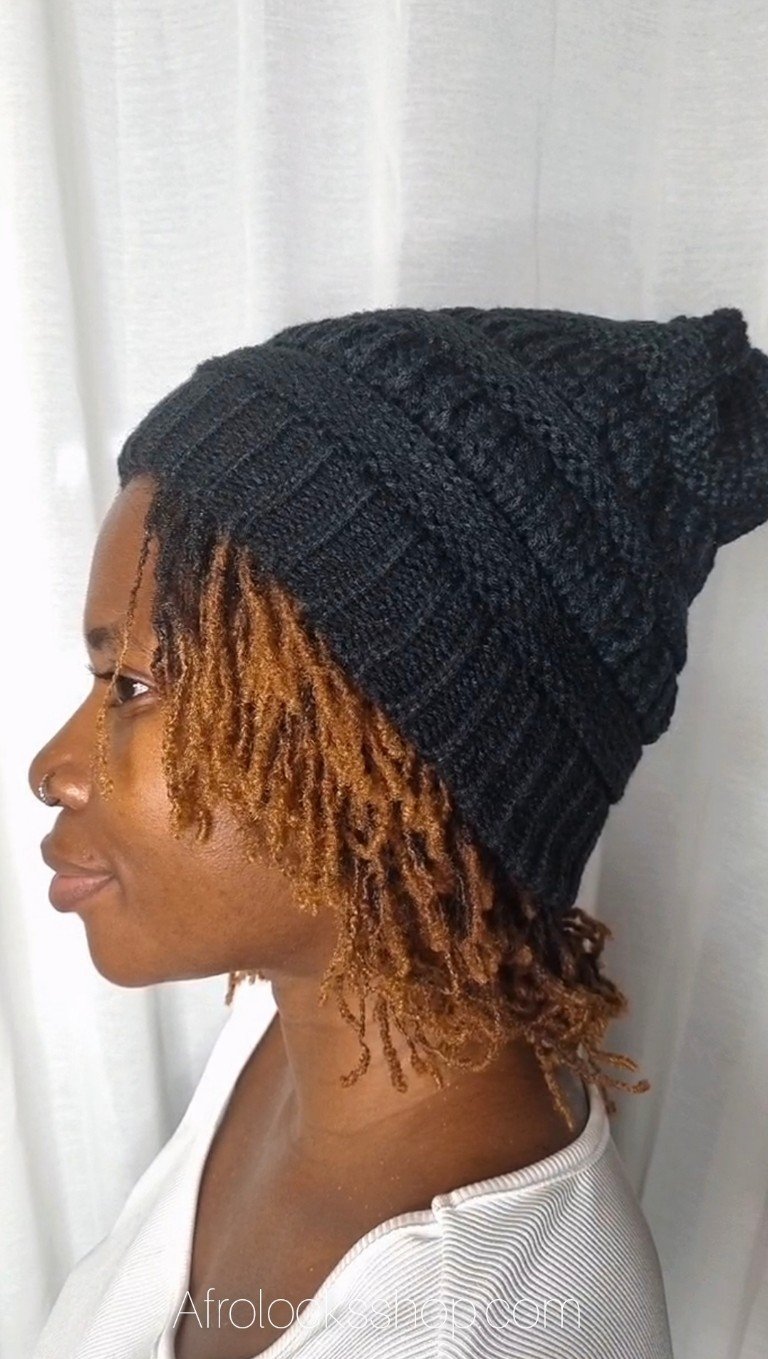 Bonnet d'hiver slouchy doublé de satin