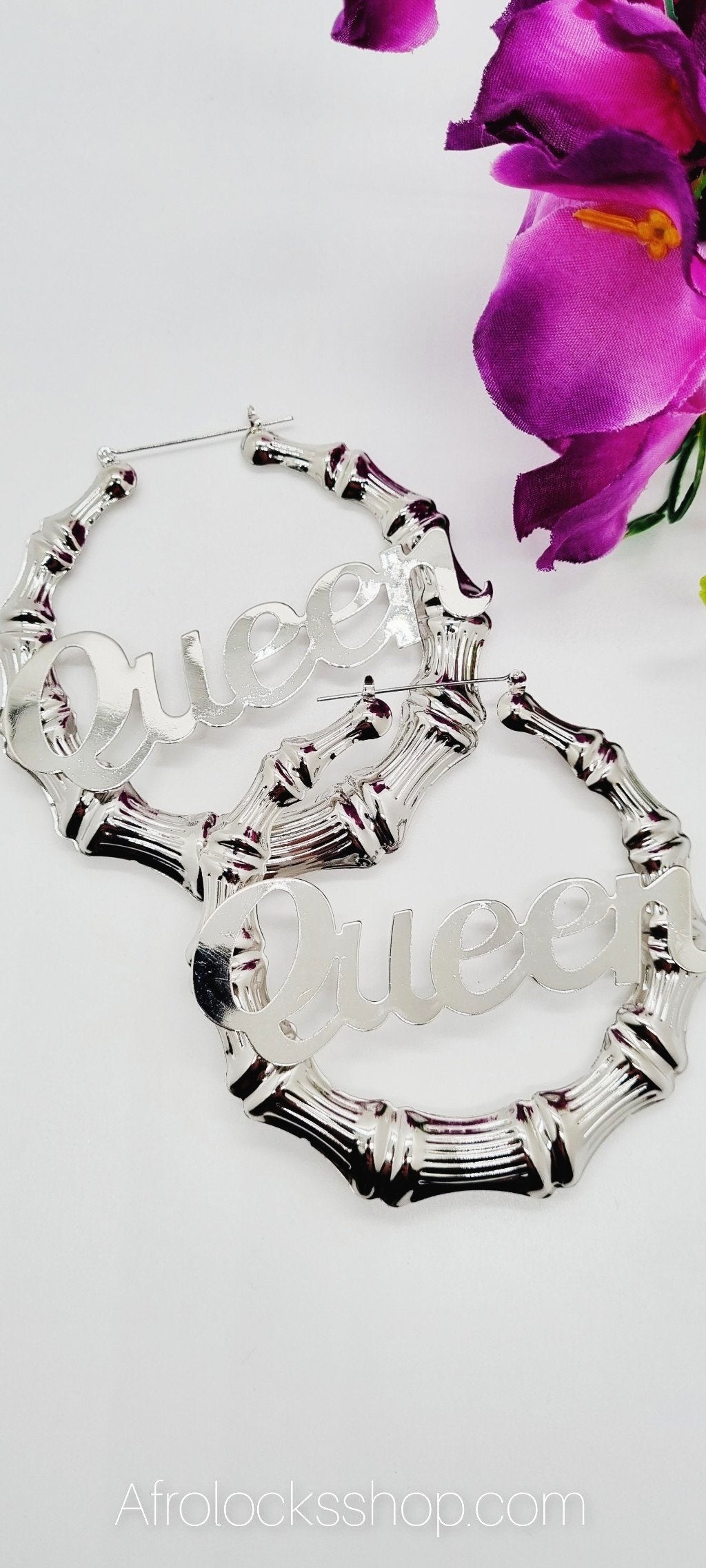 Créoles bamboo queen hip hop fashion-SQ4347813