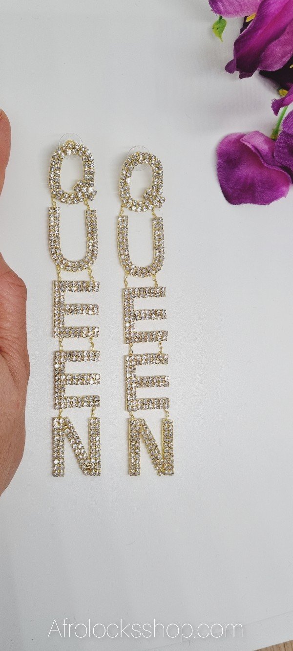 Boucles d'oreilles strass queen