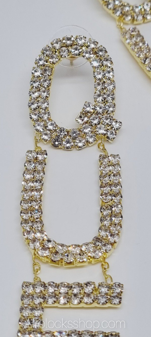 Boucles d'oreilles strass queen